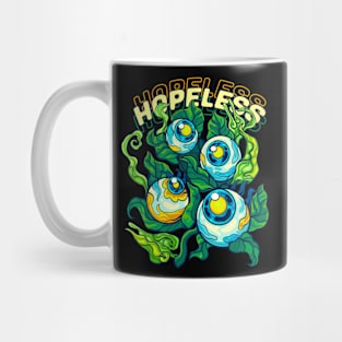 Hopeless Eyes and Green Flowers Mug
